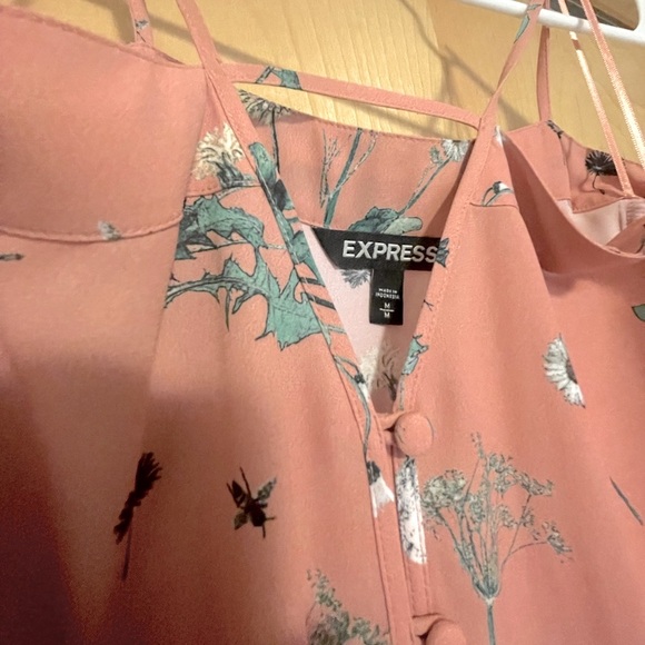 Express Dandelion Print Cold Shoulder Blouse - SIZE MEDIUM - Picture 3 of 7